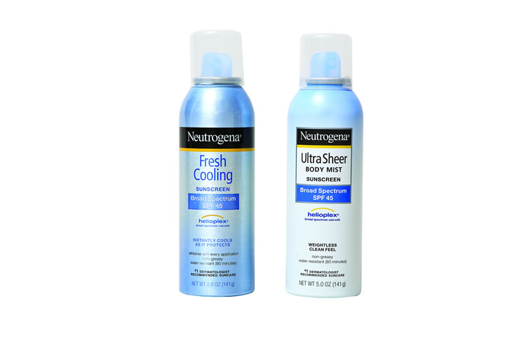“I always travel with Neutrogena SPF 45 sunscreen with Helioplex.”