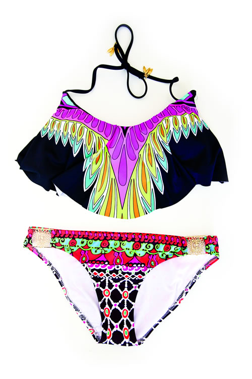 "[I also pack] multiple Trina Turk bikinis (right) because the more you bring, the more you can mix and match.”