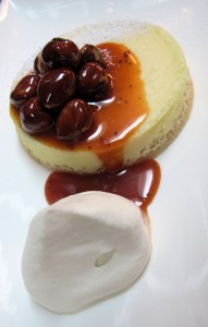 Warm cheesecake dessert at Aria | George Sanchez